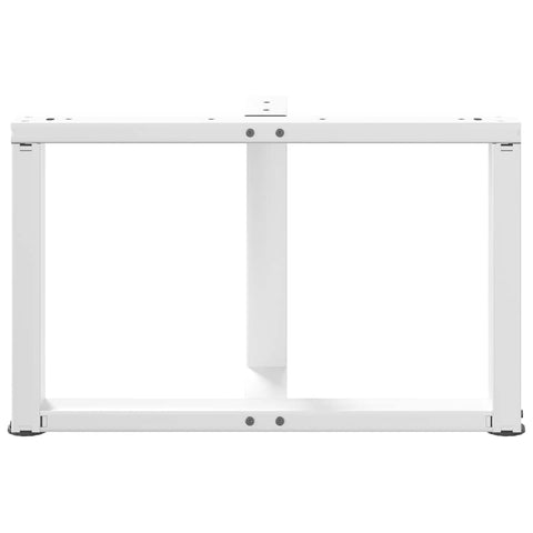 vidaXL Coffee Table Legs T-Shaped 2 pcs White 70x25x(42-43) cm Steel