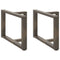 vidaXL Coffee Table Legs T-Shaped 2 pcs Natural Steel 70x25x(42-43) cm Steel