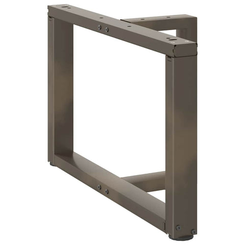 vidaXL Coffee Table Legs T-Shaped 2 pcs Natural Steel 70x25x(42-43) cm Steel
