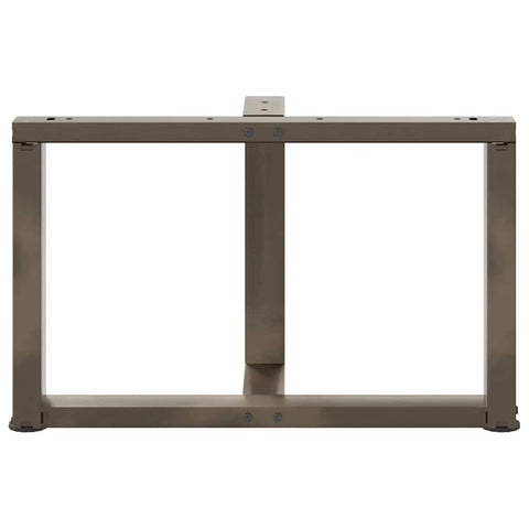 vidaXL Coffee Table Legs T-Shaped 2 pcs Natural Steel 70x25x(42-43) cm Steel