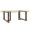 vidaXL Coffee Table Legs T-Shaped 2 pcs Natural Steel 70x25x(42-43) cm Steel
