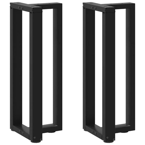 vidaXL Console Table Legs T-Shaped 2 pcs Black 25x28x(72-73) cm Steel