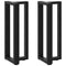 vidaXL Console Table Legs T-Shaped 2 pcs Black 25x28x(72-73) cm Steel