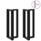 vidaXL Console Table Legs T-Shaped 2 pcs Black 25x28x(72-73) cm Steel