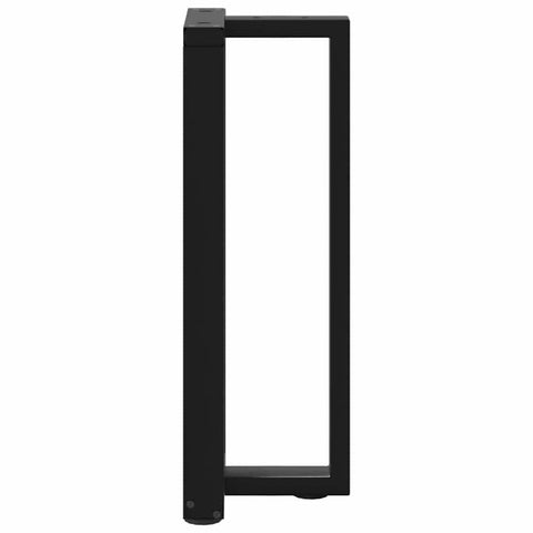 vidaXL Console Table Legs T-Shaped 2 pcs Black 25x28x(72-73) cm Steel
