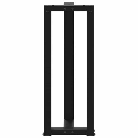 vidaXL Console Table Legs T-Shaped 2 pcs Black 25x28x(72-73) cm Steel