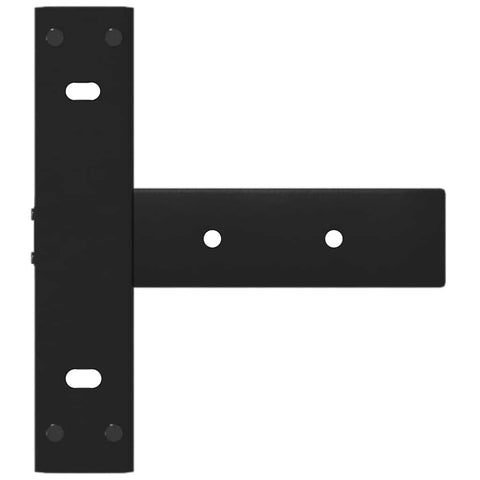 vidaXL Console Table Legs T-Shaped 2 pcs Black 25x28x(72-73) cm Steel