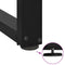 vidaXL Console Table Legs T-Shaped 2 pcs Black 25x28x(72-73) cm Steel