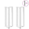 vidaXL Console Table Legs T-Shaped 2 pcs White 25x28x(72-73) cm Steel
