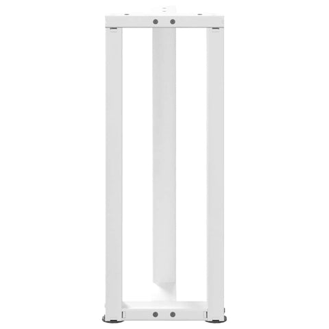 vidaXL Console Table Legs T-Shaped 2 pcs White 25x28x(72-73) cm Steel