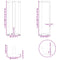 vidaXL Console Table Legs T-Shaped 2 pcs White 25x28x(72-73) cm Steel