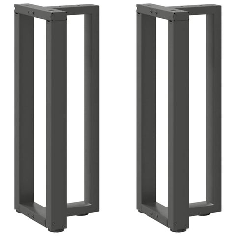 vidaXL Console Table Legs T-Shaped 2 pcs Anthracite 25x28x(72-73) cm Steel
