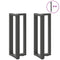 vidaXL Console Table Legs T-Shaped 2 pcs Anthracite 25x28x(72-73) cm Steel