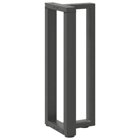 vidaXL Console Table Legs T-Shaped 2 pcs Anthracite 25x28x(72-73) cm Steel