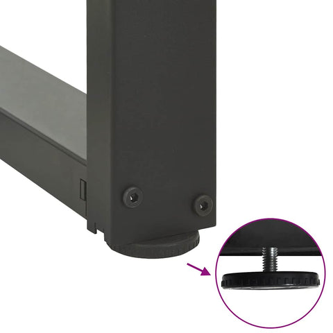 vidaXL Console Table Legs T-Shaped 2 pcs Anthracite 25x28x(72-73) cm Steel
