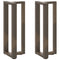 vidaXL Console Table Legs T-Shaped 2 pcs Natural Steel 25x28x(72-73) cm Steel