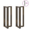 vidaXL Console Table Legs T-Shaped 2 pcs Natural Steel 25x28x(72-73) cm Steel