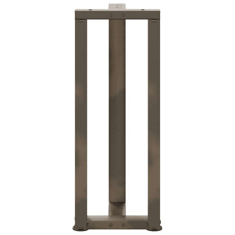 vidaXL Console Table Legs T-Shaped 2 pcs Natural Steel 25x28x(72-73) cm Steel