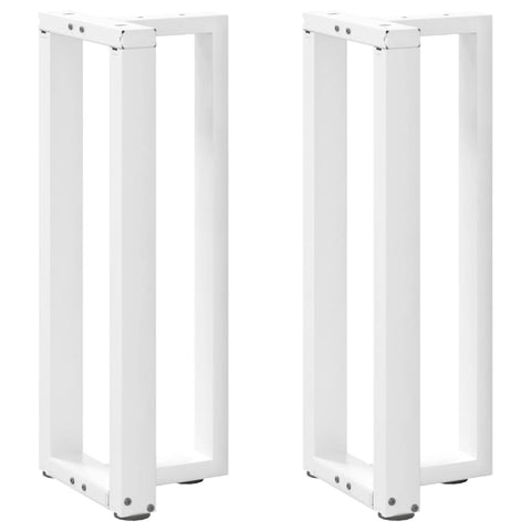 vidaXL Console Table Legs T-Shaped 2 pcs White 38x25x(72-73) cm Steel