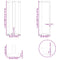 vidaXL Console Table Legs T-Shaped 2 pcs White 38x25x(72-73) cm Steel