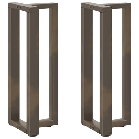 vidaXL Console Table Legs T-Shaped 2 pcs Black 38x25x(72-73) cm Steel