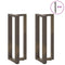 vidaXL Console Table Legs T-Shaped 2 pcs Black 38x25x(72-73) cm Steel