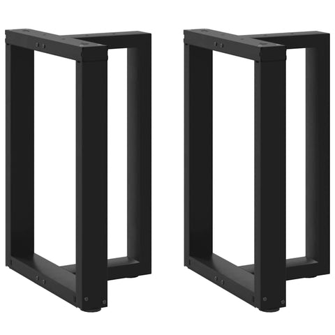 vidaXL Dining Table Legs T-Shaped 2 pcs Black 50x35x(72-73) cm Steel