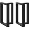 vidaXL Dining Table Legs T-Shaped 2 pcs Black 50x35x(72-73) cm Steel