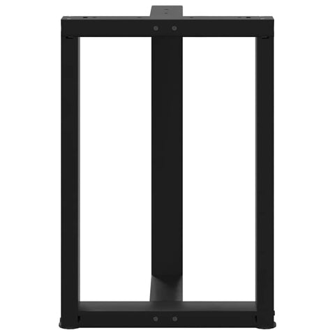 vidaXL Dining Table Legs T-Shaped 2 pcs Black 50x35x(72-73) cm Steel