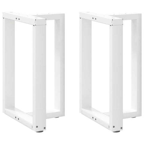 vidaXL Dining Table Legs T-Shaped 2 pcs White 50x35x(72-73) cm Steel