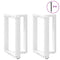 vidaXL Dining Table Legs T-Shaped 2 pcs White 50x35x(72-73) cm Steel