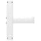 vidaXL Dining Table Legs T-Shaped 2 pcs White 50x35x(72-73) cm Steel