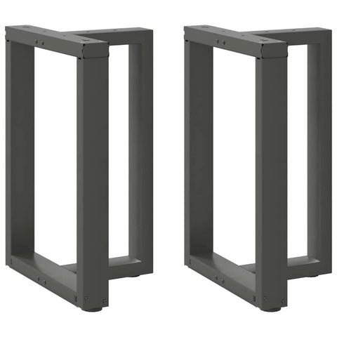 vidaXL Dining Table Legs T-Shaped 2 pcs Anthracite 50x35x(72-73) cm Steel