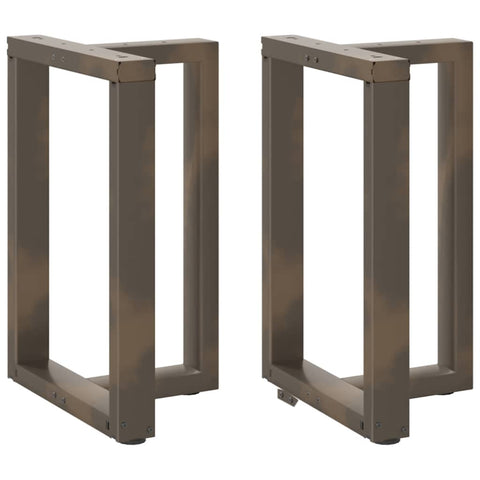 vidaXL Dining Table Legs T-Shaped 2 pcs Natural Steel 50x35x(72-73) cm Steel