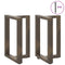 vidaXL Dining Table Legs T-Shaped 2 pcs Natural Steel 50x35x(72-73) cm Steel