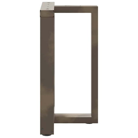 vidaXL Dining Table Legs T-Shaped 2 pcs Natural Steel 50x35x(72-73) cm Steel