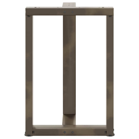 vidaXL Dining Table Legs T-Shaped 2 pcs Natural Steel 50x35x(72-73) cm Steel