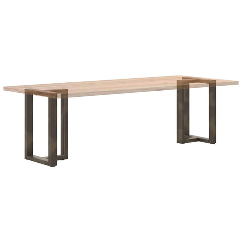 vidaXL Dining Table Legs T-Shaped 2 pcs Natural Steel 50x35x(72-73) cm Steel