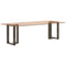 vidaXL Dining Table Legs T-Shaped 2 pcs Natural Steel 50x35x(72-73) cm Steel
