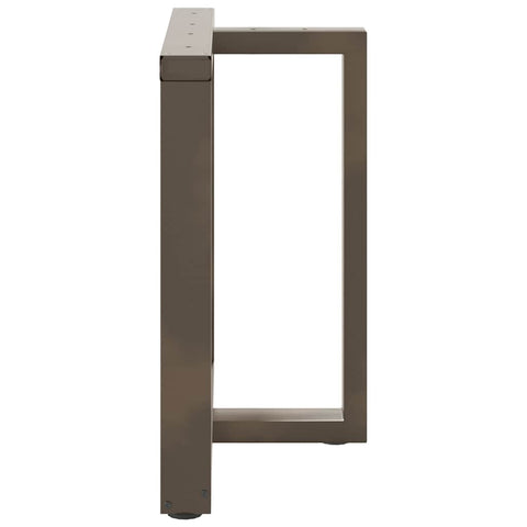 vidaXL Dining Table Legs T-Shaped 2 pcs Natural Steel 70x35x(72-73) cm Steel