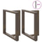 vidaXL Dining Table Legs T-Shaped 2 pcs Natural Steel 70x35x(72-73) cm Steel