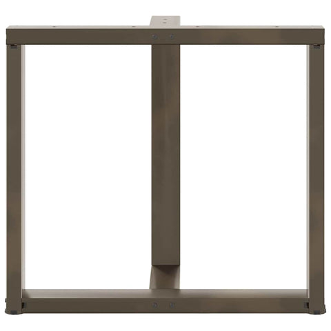 vidaXL Dining Table Legs T-Shaped 2 pcs Natural Steel 70x35x(72-73) cm Steel