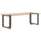 vidaXL Dining Table Legs T-Shaped 2 pcs Natural Steel 70x35x(72-73) cm Steel