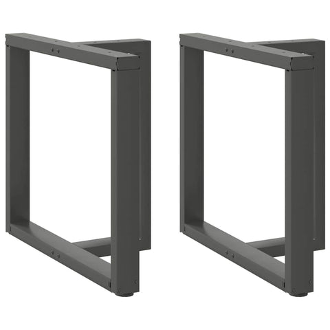 vidaXL Dining Table Legs T-Shaped 2 pcs Anthracite 80x35x(72-73) cm Steel