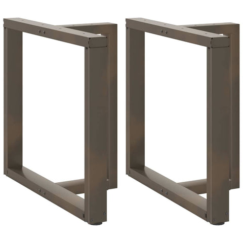 vidaXL Dining Table Legs T-Shaped 2 pcs Natural Steel 80x35x(72-73) cm Steel