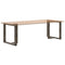 vidaXL Dining Table Legs T-Shaped 2 pcs Natural Steel 80x35x(72-73) cm Steel