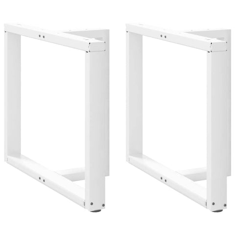 vidaXL Dining Table Legs T-Shaped 2 pcs White 90x35x(72-73) cm Steel