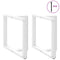 vidaXL Dining Table Legs T-Shaped 2 pcs White 90x35x(72-73) cm Steel