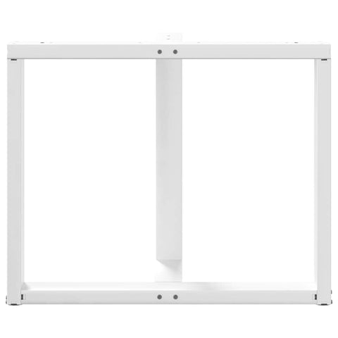 vidaXL Dining Table Legs T-Shaped 2 pcs White 90x35x(72-73) cm Steel