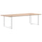vidaXL Dining Table Legs T-Shaped 2 pcs White 90x35x(72-73) cm Steel